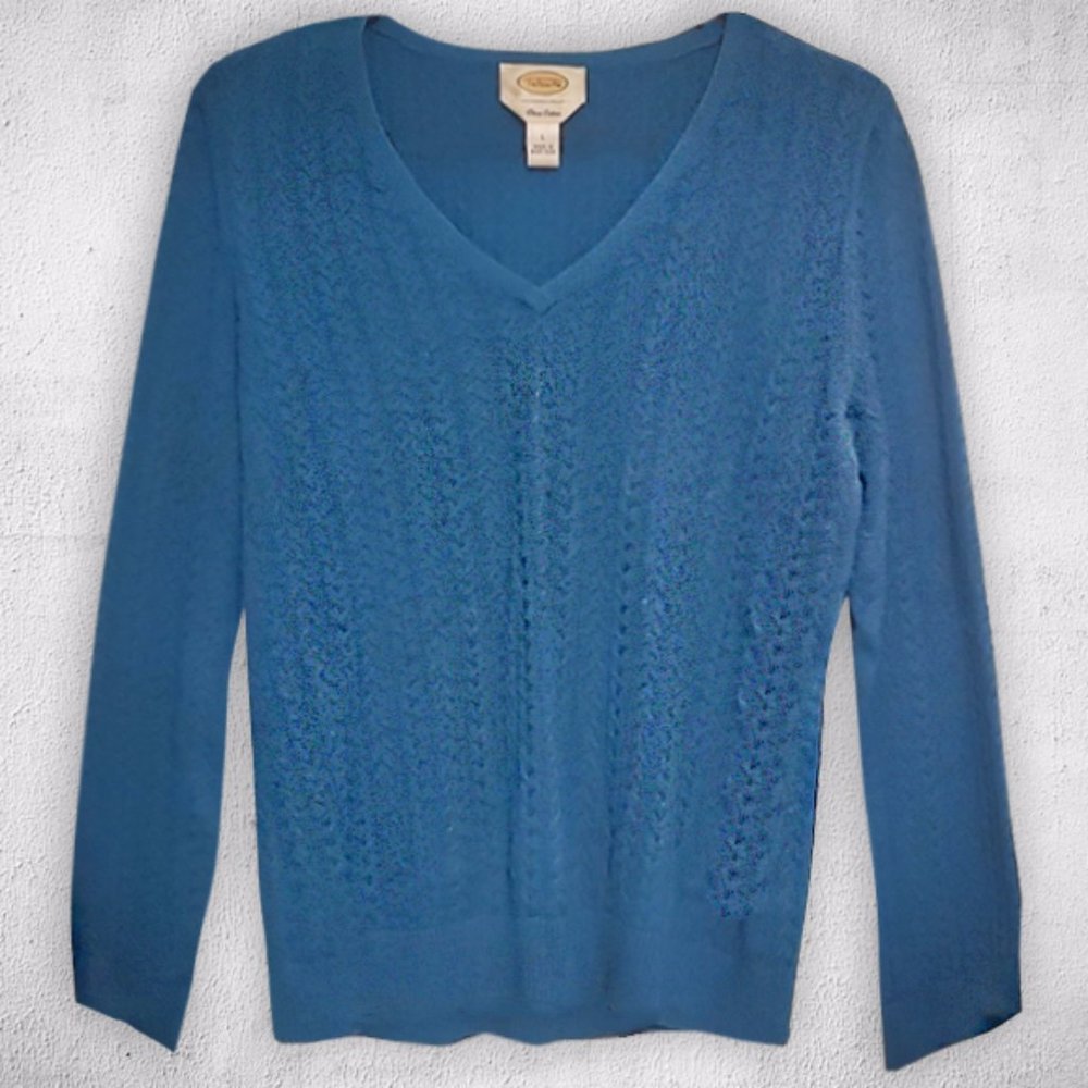Talbots Pima Cotton V-Neck Sweater